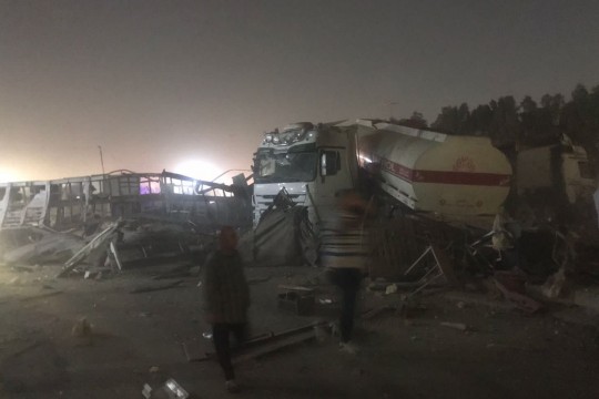 مصرع 9 أشخاص وإصابة 13 بإنفجار صهريج في بغداد