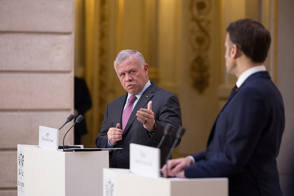 العاهل الأردني والرئيس الفرنسي: الهجوم الإسرائيلي على رفح كارثي وله تبعات إنسانية