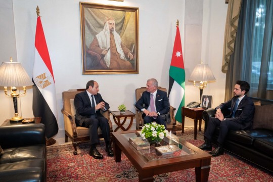 الملك عبدالله الثاني والرئيس السيسي يؤكدان ضرورة التوصل لهدنة إنسانية ووقف شامل لإطلاق النار في غزة