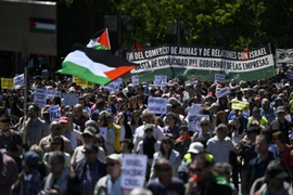 مظاهرات داعمة لفلسطين في أكثر من 100 مدينة وبلدة اسبانية