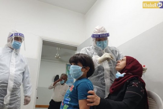 استمرار سحب عينات فحص كورونا "PCR" بخمس مراكز لوزارة الصحة بقطاع غزة للمغادرين عبر معبر رفح.