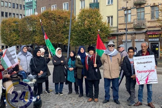 السويد: وقفة تضامن مع الأسرى الفلسطينيين في سجون الاحتلال