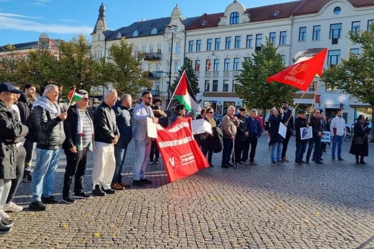 وقفة تضامن مع الأسرى الفلسطينيين في مدينة مالمو جنوب السويد