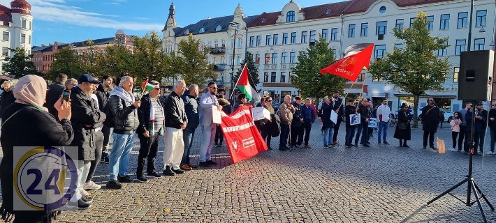 وقفة تضامن مع الأسرى الفلسطينيين في مدينة مالمو جنوب السويد