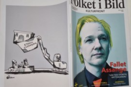 رسام كريكاتير فلسطيني يتصدر غلاف مجلة سويدية