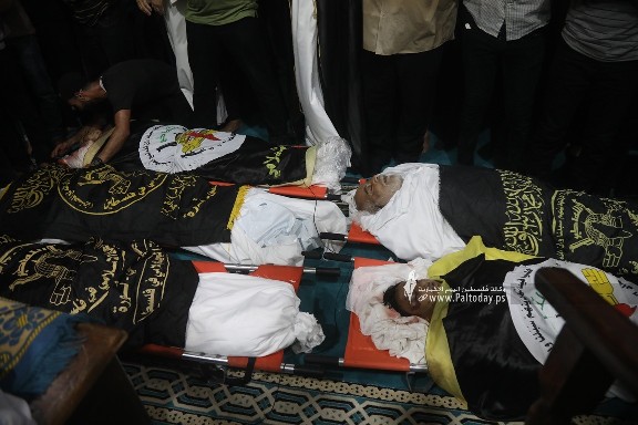 تشييع جثامين 4 من شهداء العدوان "الإسرائيلي" على غزة