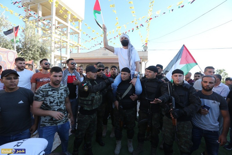 فتح تنظم مهرجان استقبال للاسير المحرر الغضنفر ابو عطوان في قرية الطبقة جنوب غرب الخليل