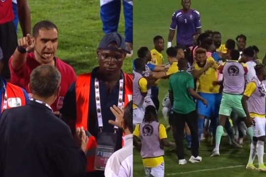 اشتباكات بالأيدي بين لاعبي غانا والغابون في كأس أمم إفريقيا بالكاميرون