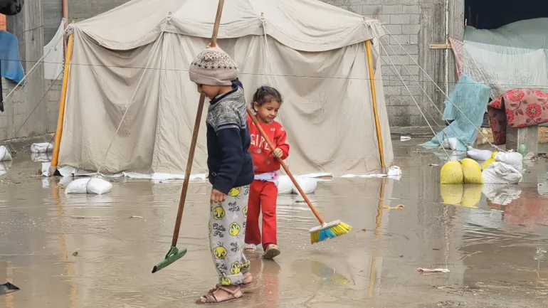 شبكة المنظمات الأهلية الفلسطينية تحذر من تداعيات الشتاء على قطاع غزة