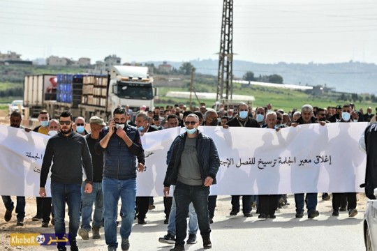 مسيرة في جنين للمطالبة بفتح معبر الجلمة